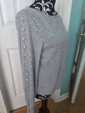 SHEIN Light Gray Knit Crewneck Top